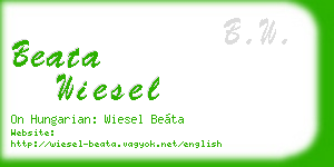 beata wiesel business card